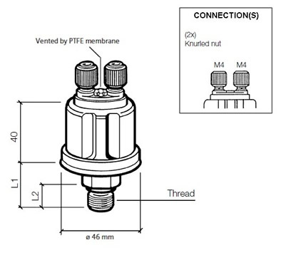 VDO Pressure sender 0-10 Bar